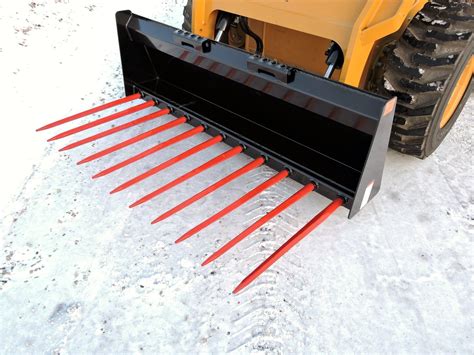 skid steer quick attach manure forks|60 inch bobcat manure fork.